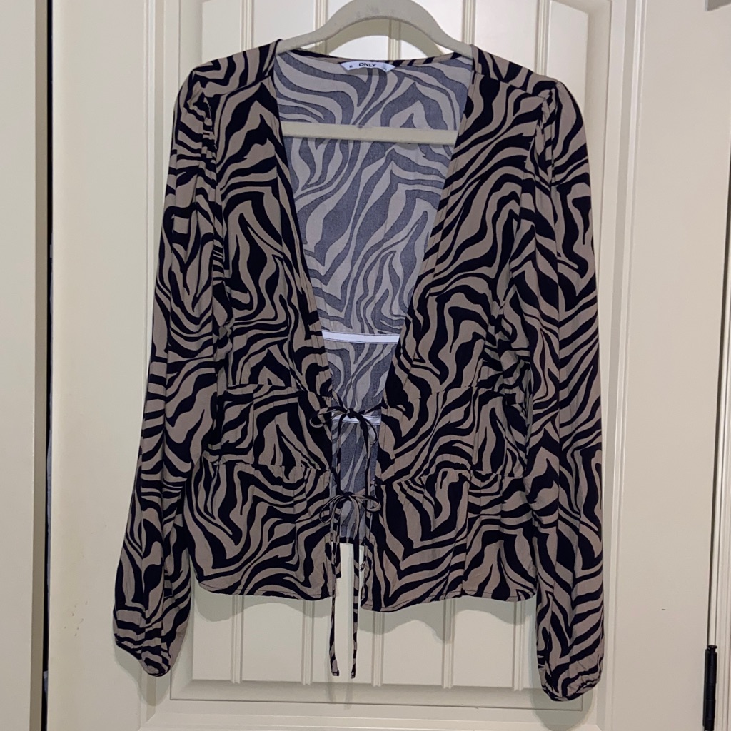 Only Brand Tie Front Blouse